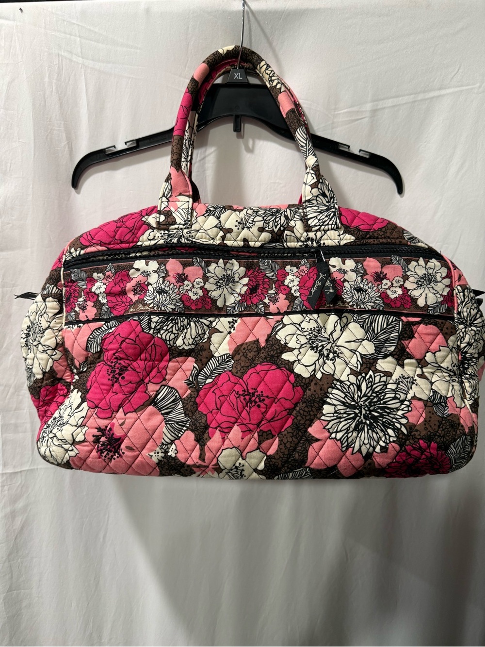 Vera Bradley Pink Floral Quilted Travel Tote
